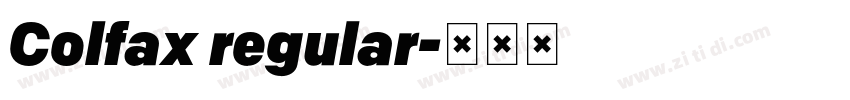 Colfax regular字体转换